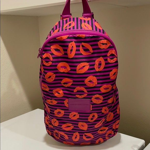 Marc Jacobs Pink and Orange Nylon Backpack—Beautiful!!  New Without Tags! - Picture 1 of 11